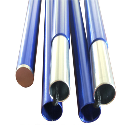 Anodized सतह 19 मिमी समायोज्य तम्बू डंडे, 6000 श्रृंखला एल्यूमीनियम मिश्र धातु तम्बू डंडे
